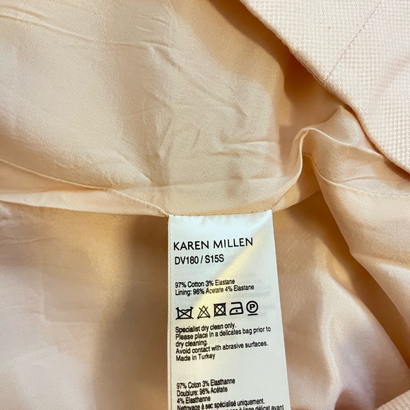Karen Millen Tailored Cotton Blush Textured Midi Dress $499 - Picture 7 of 7